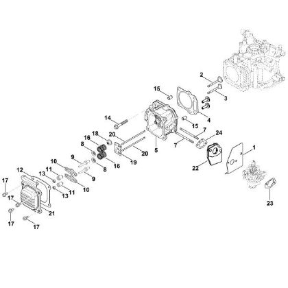 Bild von I - Ventildeckel, Ventile XT-800 (XT800-0036)