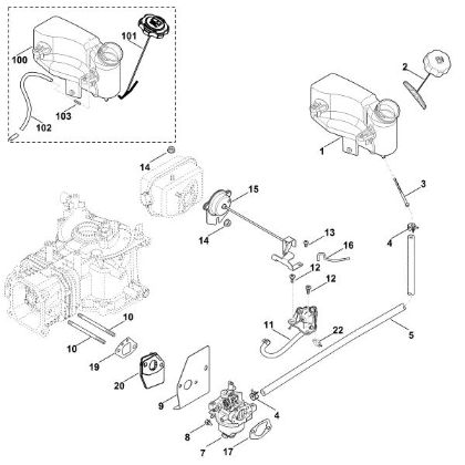 Bild von G - Vergaser, Kraftstoffleitung XT-800 (XT800-2052)