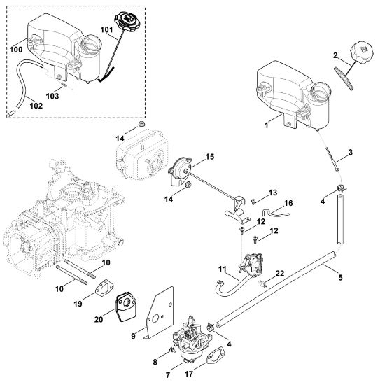 Bild von G - Vergaser, Kraftstoffleitung XT-800 (XT800-2052)