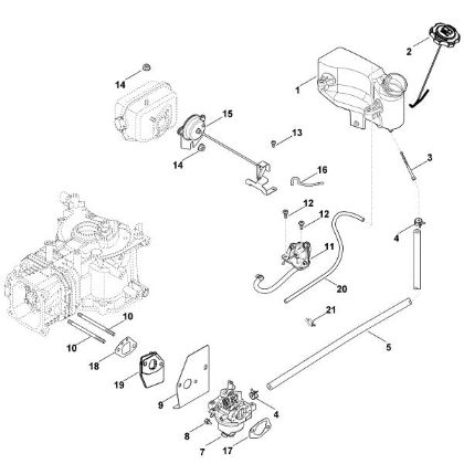 Bild von G - Vergaser, Kraftstoffleitung XT-800 (XT800-2053)
