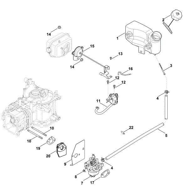 Bild von G - Vergaser, Kraftstoffleitung XT-800 (XT800-3086)