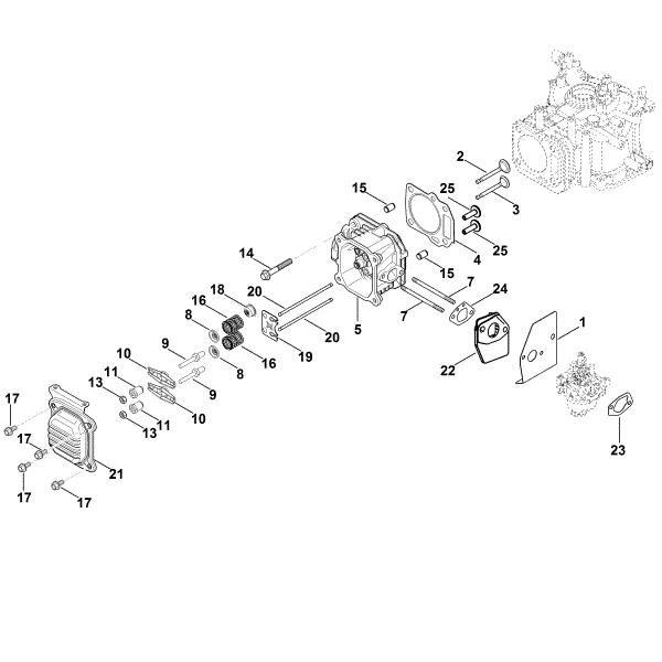 Bild von I - Ventildeckel, Ventile XT-800 (XT800-3086)