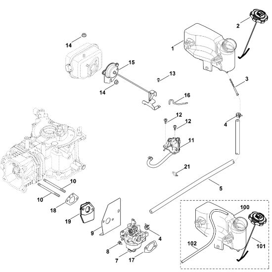 Bild von G - Vergaser, Kraftstoffleitung XT-800 (XT800-3088)