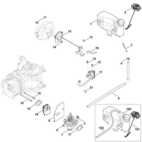 Bild von G - Vergaser, Kraftstoffleitung XT-800 (XT800-3090)