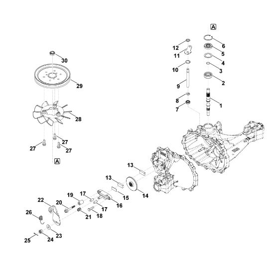 Bild von D - Antriebswelle, Bremse T2-BDBF-2X3C-1NX1