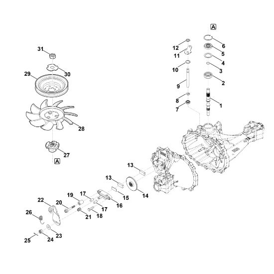 Bild von D - Antriebswelle, Bremse T2-CHBF-2X3C-1TX1