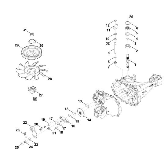 Bild von D - Antriebswelle, Bremse T3-CHBF-2X3C-1TX4