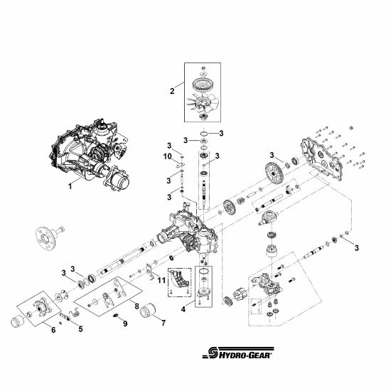 Bild von A - Achsgetriebe links ZL-HPHH_UL7B-2XLX