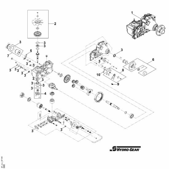 Bild von A - Achsgetriebe links 1015-1057L