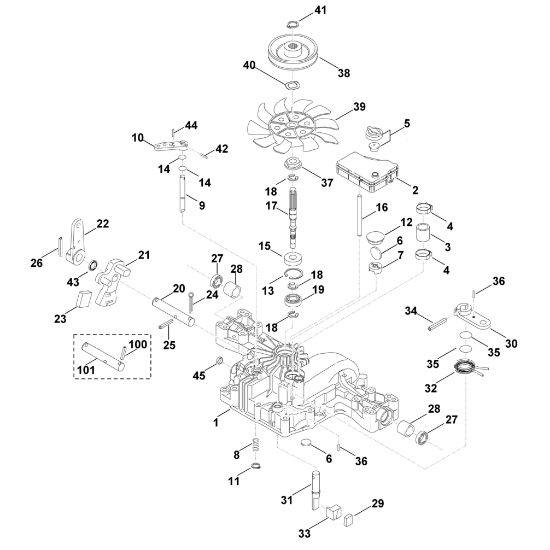 Bild von B - Getriebe Oberteil K46 T