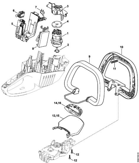 Akku-Heckenscheren (HSA) HSA 86 Elektromotor, Elektronikmodul, Schaltbügel der Marke Stihl