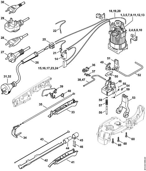 Elektro-Heckenscheren (HSE) HSE 61 Elektromotor der Marke Stihl