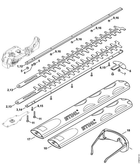 Elektro-Heckenscheren (HSE) HSE 61 Schneideinrichtung HSE 61 der Marke Stihl