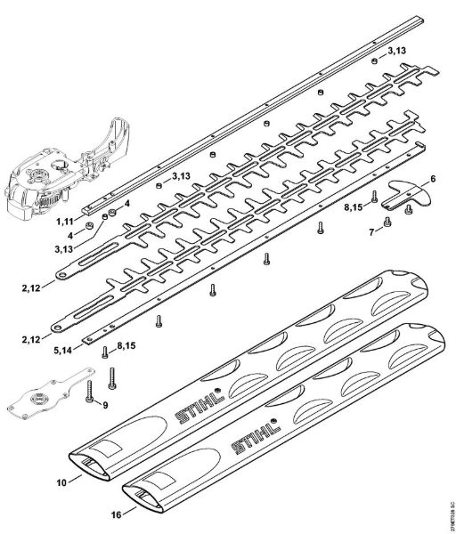 Elektro-Heckenscheren (HSE) HSE 71 Schneideinrichtung HSE 71 der Marke Stihl