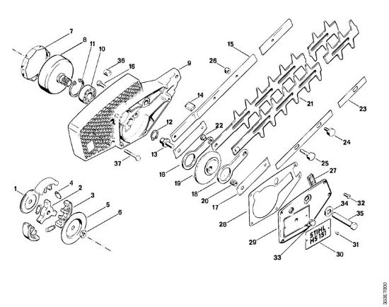 Heckenscheren (HS) HS 151 Getriebegehäuse, Sonderzubehör der Marke Stihl