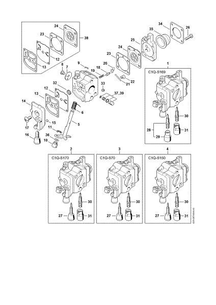 Bild von Vergaser C1Q-S169, C1Q-S170, C1Q-S70, C1Q-S150 HS 45