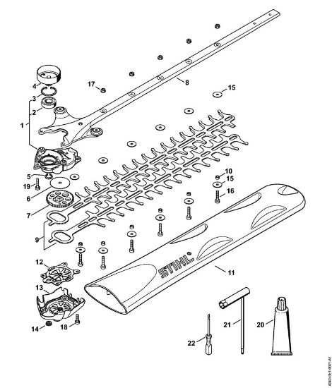 Heckenscheren (HS) HS 46 C-E Getriebe, Schneideinrichtung 450 mm der Marke Stihl