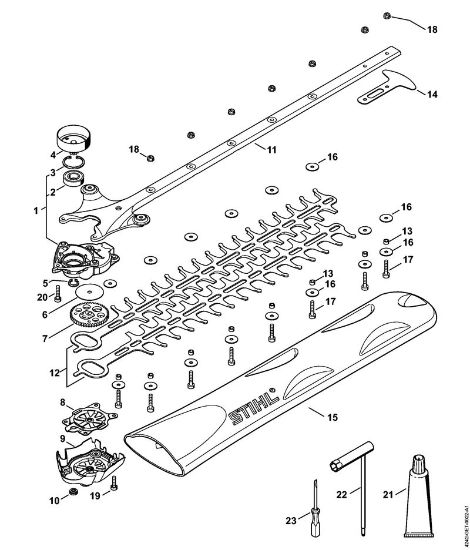 Heckenscheren (HS) HS 46 C-E Getriebe, Schneideinrichtung 550 mm der Marke Stihl