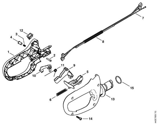 Heckenscheren (HS) HS 81 TC-E Bedienungsgriff HS 81 der Marke Stihl