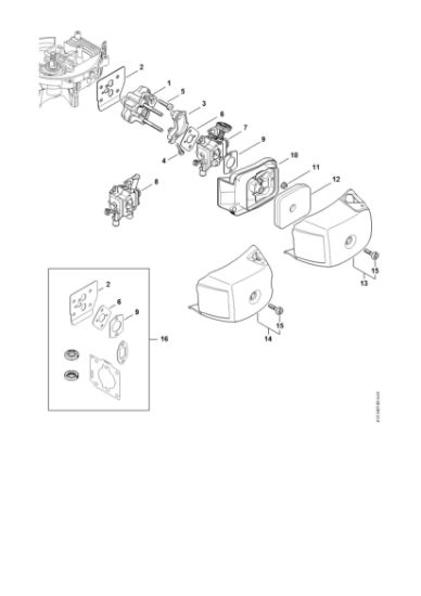 Bild von Zwischenflansch, Luftfilter HS 82 RC-E