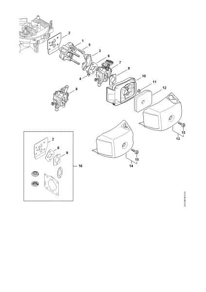Bild von Zwischenflansch, Luftfilter HS 82 RC-E