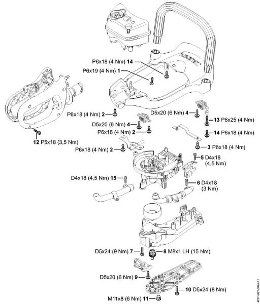 Heckenscheren (HS) HS 82 T Anziehdrehmomente der Marke Stihl