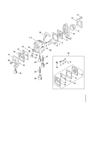 Bild von Vergaser C1Q-S198, C1Q-S140 HS 86 R