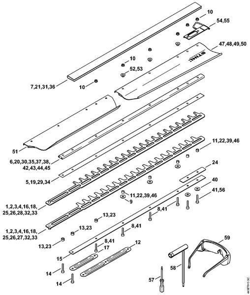 Heckenscheren (HS) HS 86 T Schneideinrichtung HS 86 der Marke Stihl