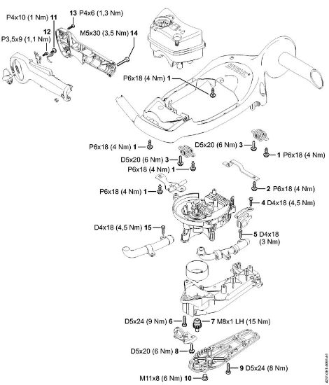 Heckenscheren (HS) HS 87 R Anziehdrehmomente der Marke Stihl