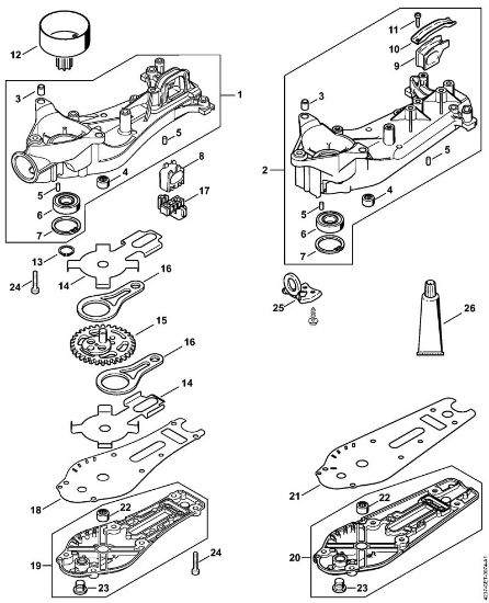 Heckenscheren (HS) HS 87 R Getriebe HS 82 R, 87 R der Marke Stihl