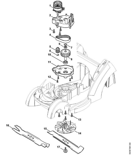 Akku-Rasenmäher (RMA) RMA 370 Elektromotor, Messer der Marke Stihl