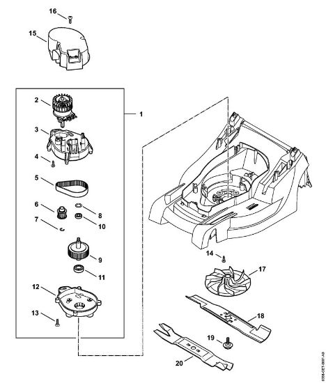 Akku-Rasenmäher (RMA) RMA 410 C Elektromotor, Messer der Marke Stihl