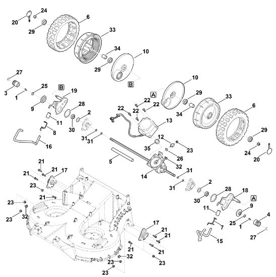 Bild von E - Höhenverstellung hinten, Antrieb RMA 765.0 V
