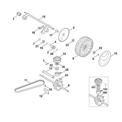 Bild von E - Hinterachse, Getriebe RME 545.0 V