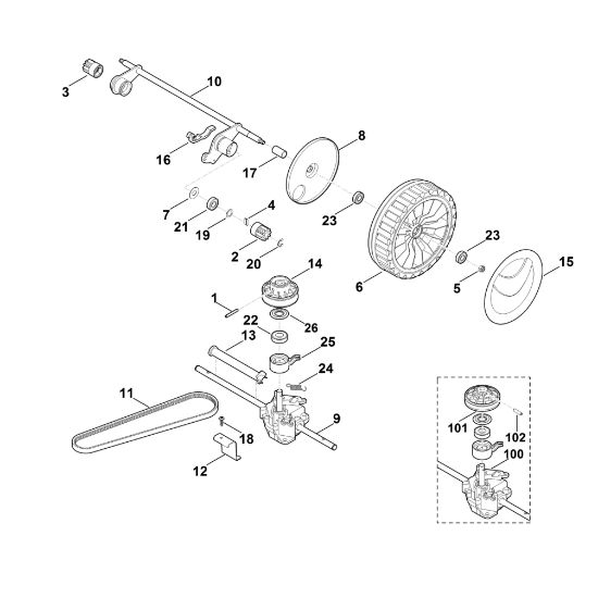 Bild von E - Hinterachse, Getriebe RME 545.0 V