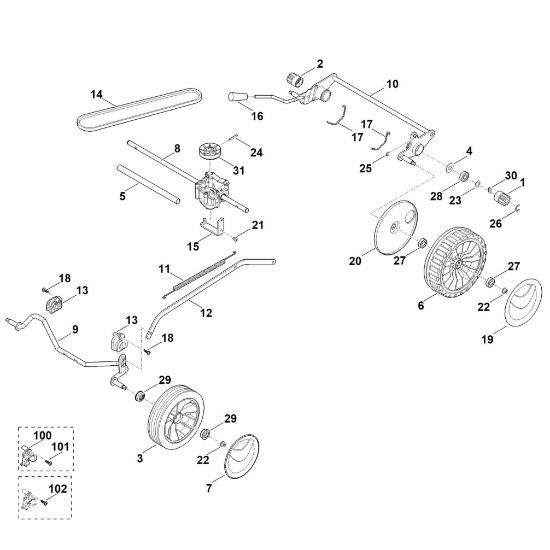 Bild von C - Fahrwerk, Getriebe RM 248.1 T