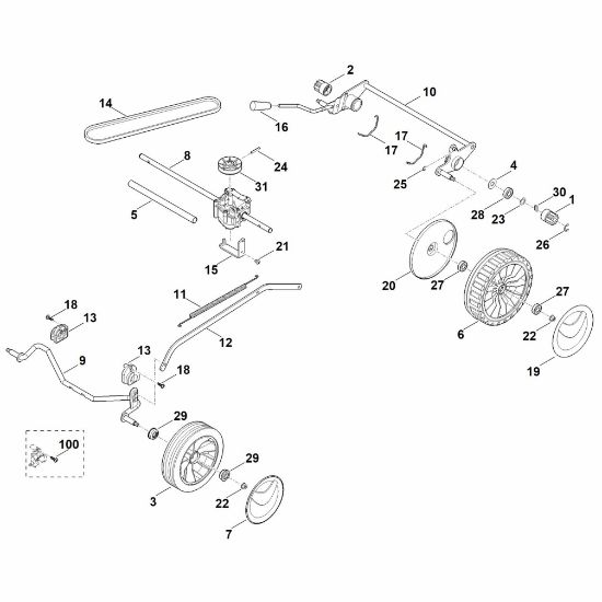 Bild von C - Fahrwerk, Getriebe RM 248.2 T