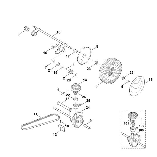 Bild von E - Hinterachse, Getriebe RM 545.0 V