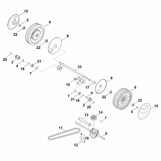 Bild von E - Hinterachse, Getriebe RM 545.1 T