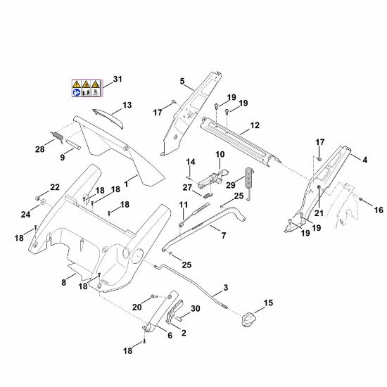 Bild von C - Rahmen, Höhenverstellung RM 545.1 V