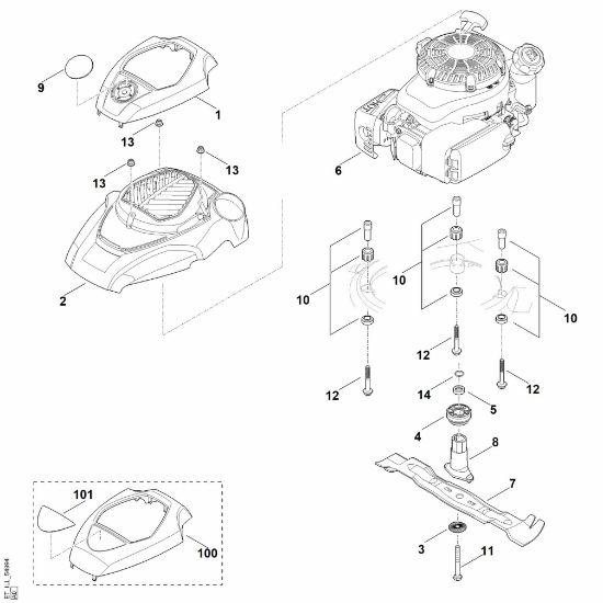 Bild von F - Motor, Messer RM 655.0 V