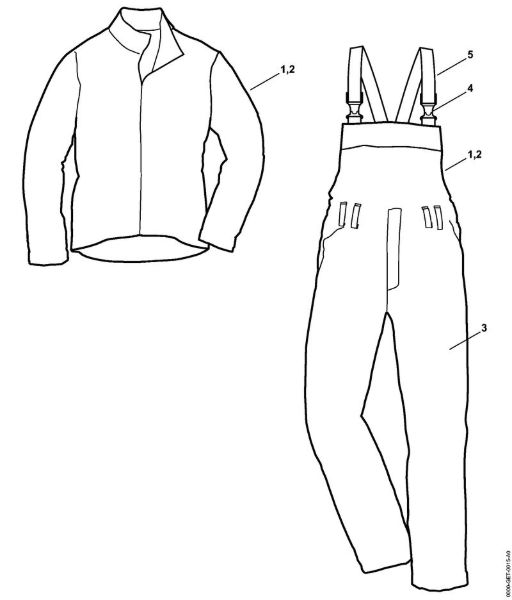 Ersatzstoffe, Hosenträger Jacke ADVANCE A anthrazit/orange, L Latz- und Bundhose ADVANCE der Marke Stihl