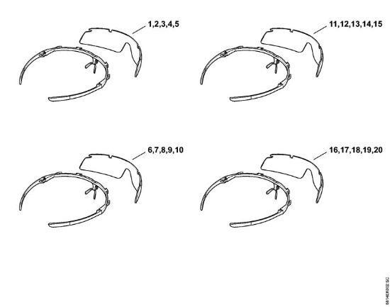 Gesichtsschutze und Gehörschutze Schutzbrille SUPER FIT, getönt Schutzbrille SUPER FIT der Marke Stihl