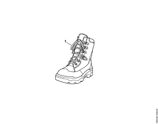 Schnürsenkel MS-Lederstiefel Dynamic GTX Gr. 41 Motorsägen-Lederstiefel DYNAMIC GTX der Marke Stihl