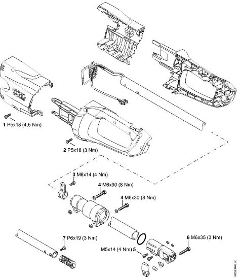 Akku-Hoch-Entaster (HTA) HTA 65 Anziehdrehmomente der Marke Stihl