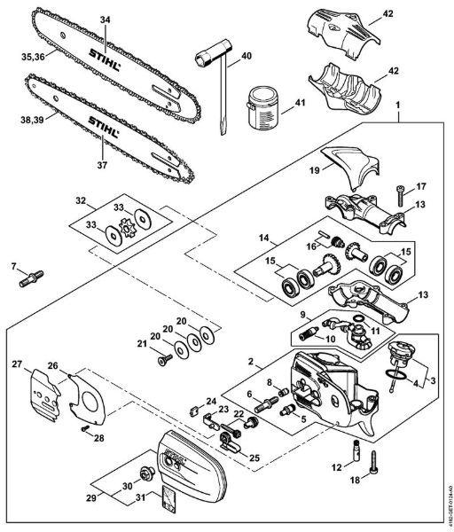 Elektro-Hoch-Entaster (HTE) HTE 60 Getriebe der Marke Stihl