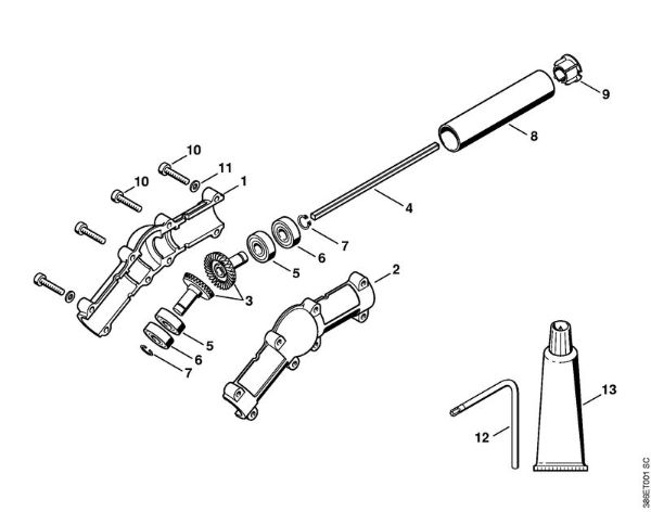 Elektro-Hoch-Entaster (HTE) HTE 60 Winkelgetriebe der Marke Stihl