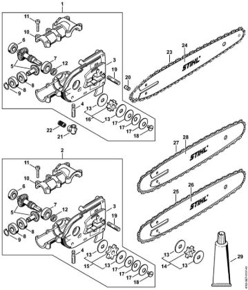Hoch-Entaster (HT) HT 100 Getriebe (38.2016) der Marke Stihl