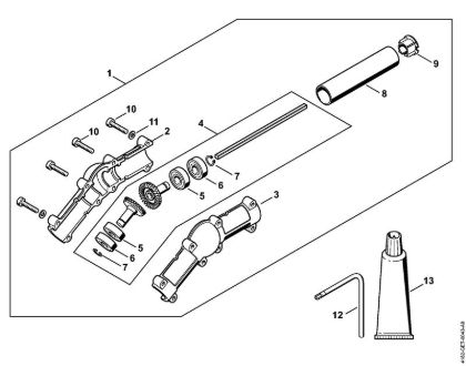 Hoch-Entaster (HT) HT 100 Winkelgetriebe der Marke Stihl