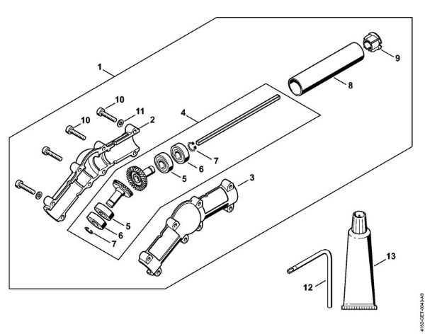 Hoch-Entaster (HT) HT 100 Winkelgetriebe der Marke Stihl